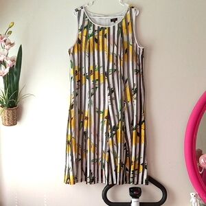 Striped Yellow Floral Dress